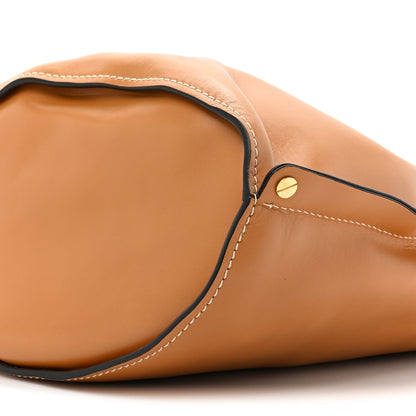 Chloe Shiny Calfskin Goatskin Medium Aby Bi-Color Bucket Bag Autumnal Brown 8 of 11