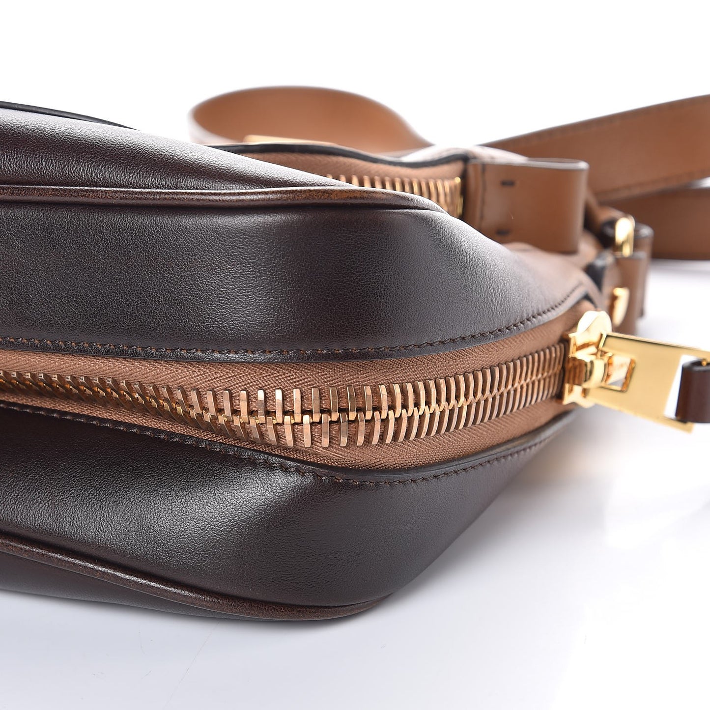 Grained Calfskin Medium Shaded Jennifer Crossbody Tan