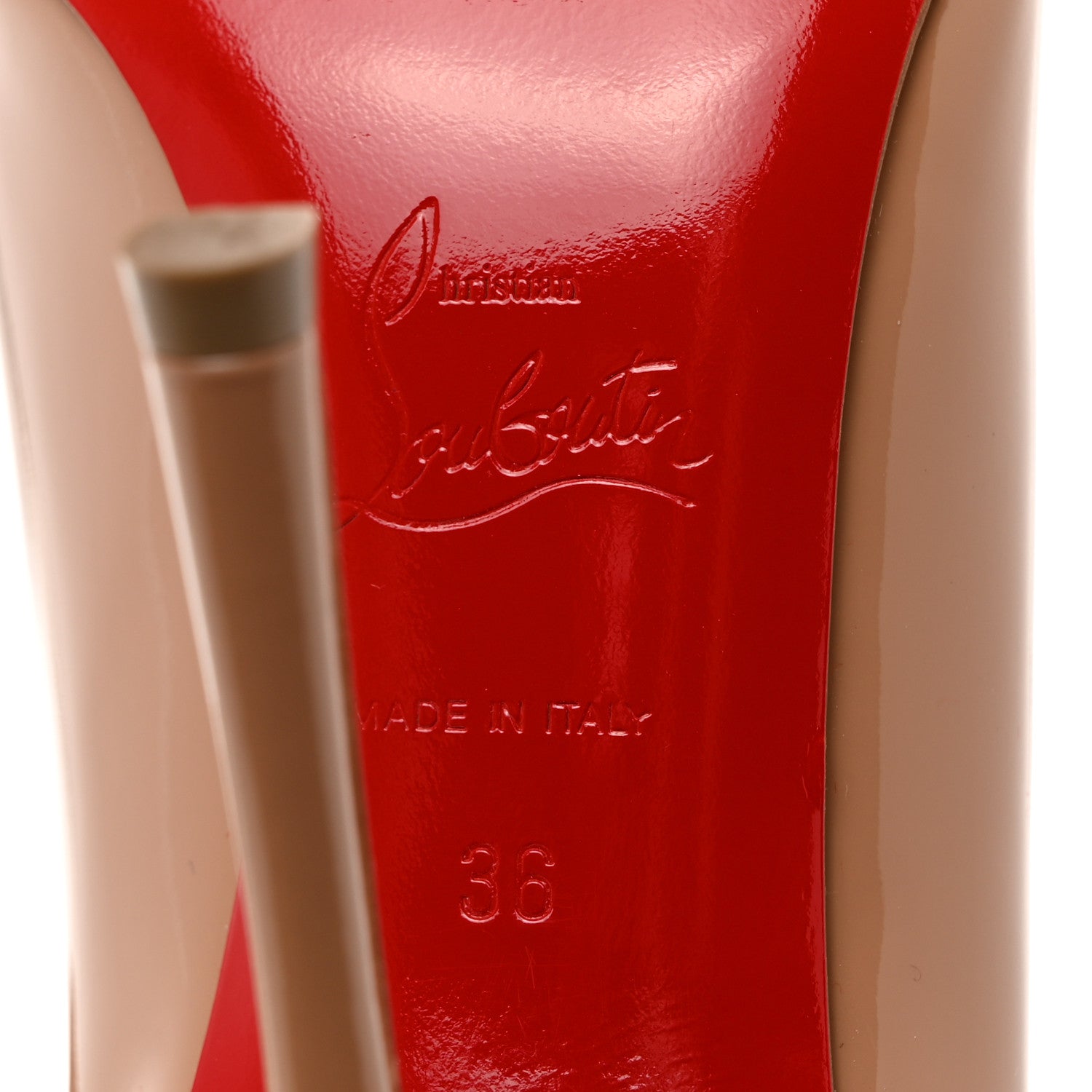 Christian Louboutin Patent Yootish 100 Pumps 36 Nude 6 of 8