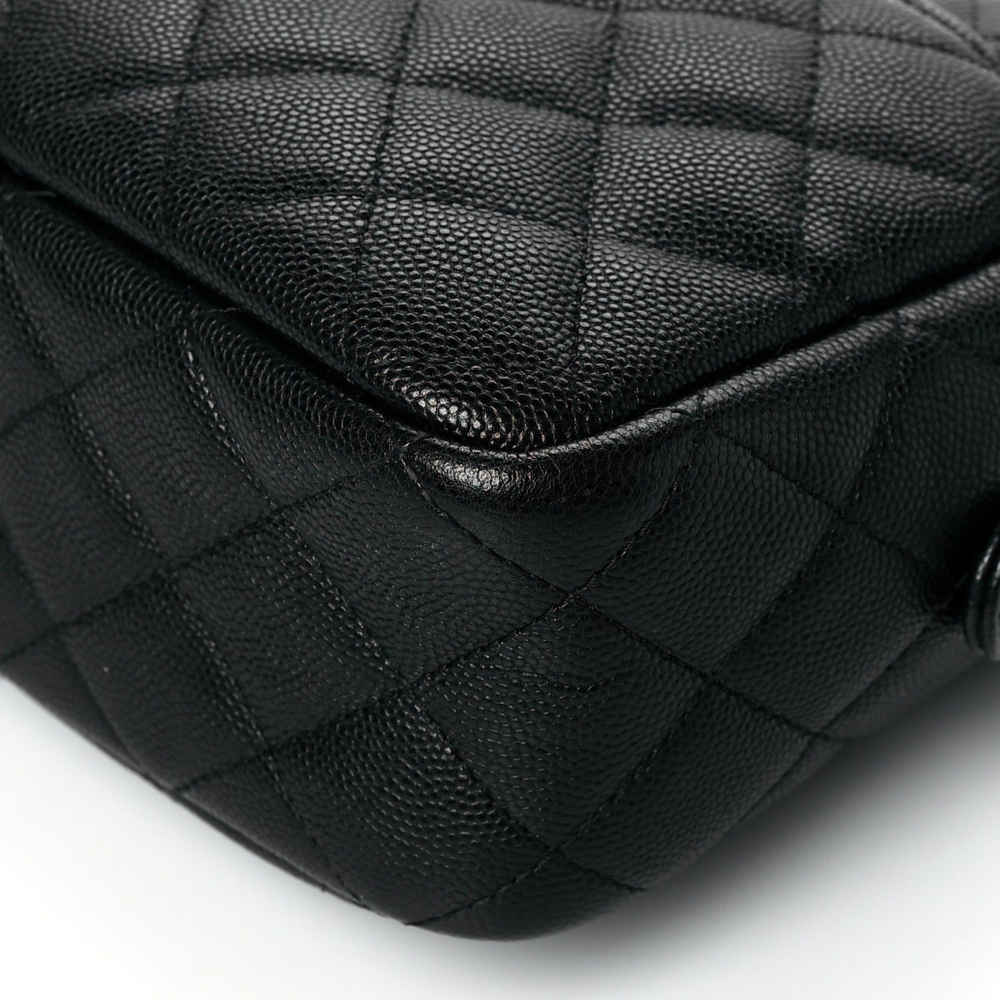 Caviar Quilted Camera Case Black