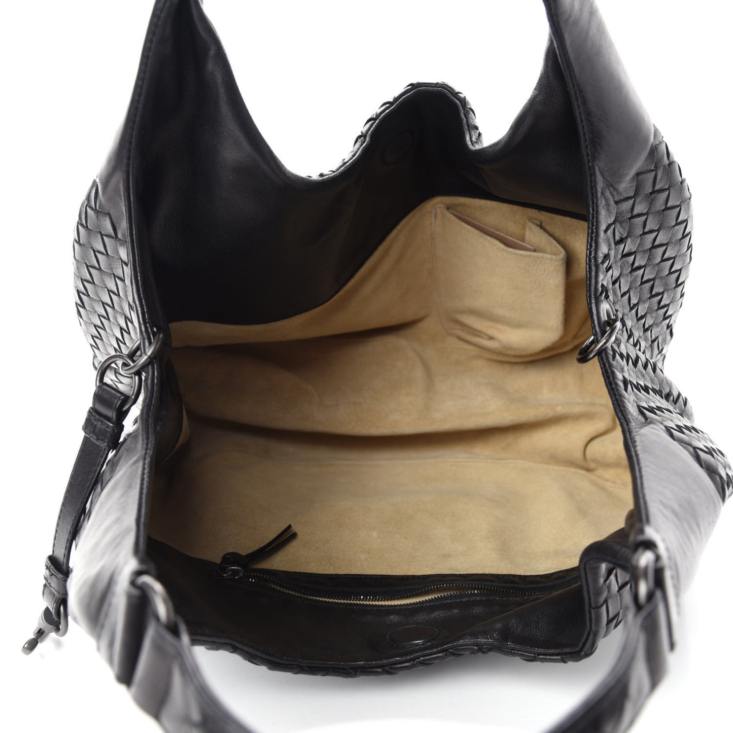 Nappa Intrecciato Medium Campana Black