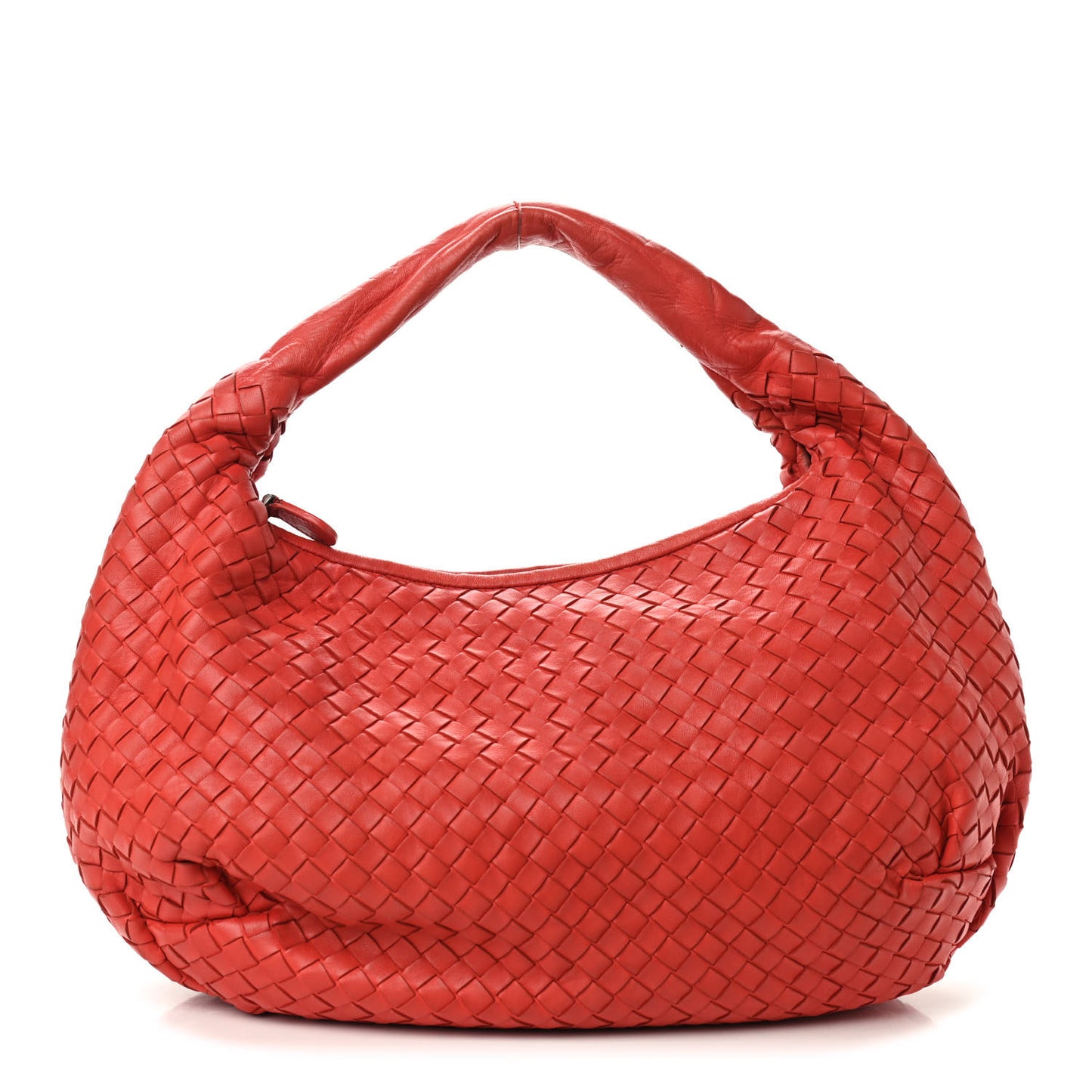 Nappa Intrecciato Medium Belly Veneta Hobo Magma