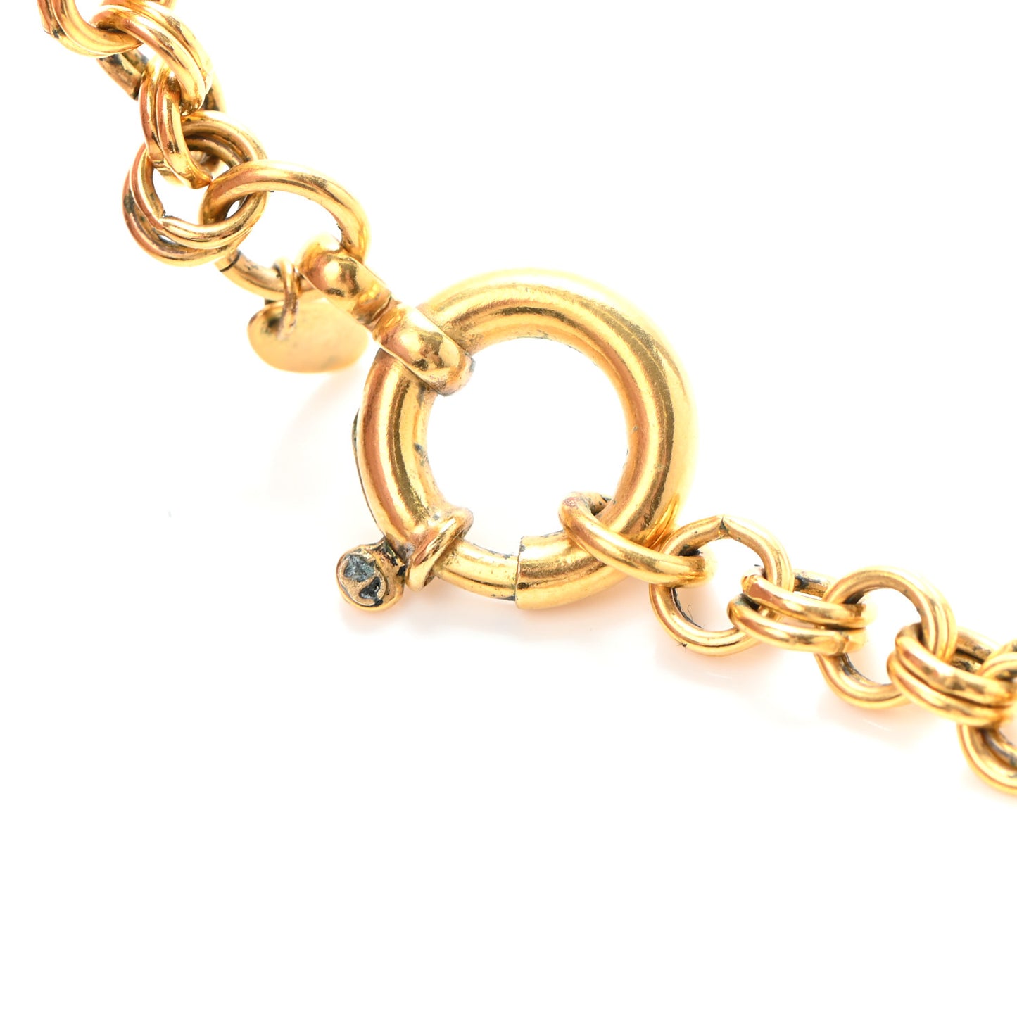 CC Mirror Long Necklace Gold