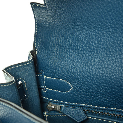 Hermes Taurillon Clemence Kelly Retourne 32 Blue Jean 25 of 40