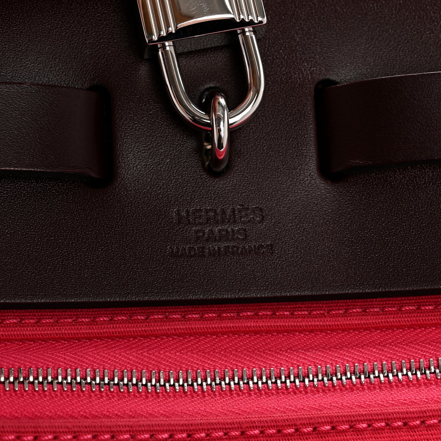 Military Toile Vache Hunter Tri-Color Herbag Zip Retourne 31 PM Rouge H Rouge Sellier Rose Mexico