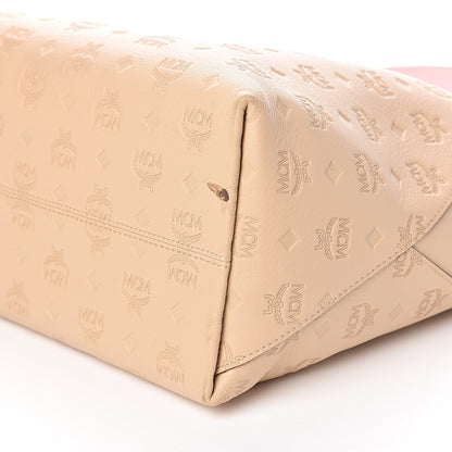 MCM Calfskin Ottomar Monogram Large Klara Hobo New Beige 11 of 12