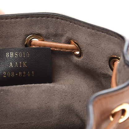 Fendi Vitello Cristallo Nature F is Fendi FF 1974 Embossed Mini Mon Tresor Bucket Bag Cuoio 8 of 11