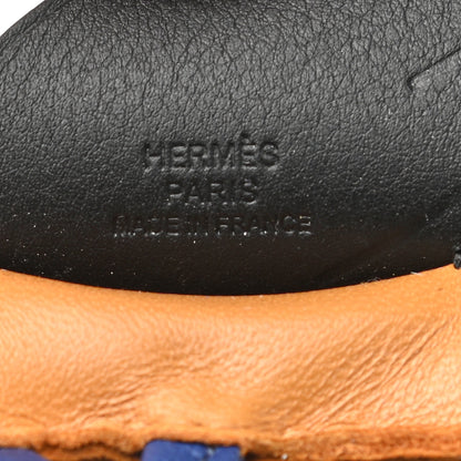 Hermes Milo Lambskin Grigri Rodeo Pegase Horse Bag Charm MM Sesame Black Bleu Saphir 3 of 5