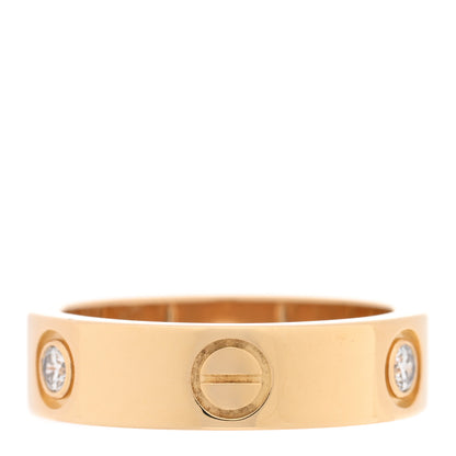 Cartier 18K Yellow Gold 3 Diamond 5.5mm LOVE Ring 55 7.25 3 of 5