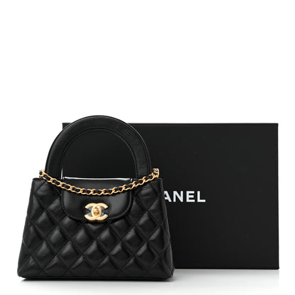 Chanel Shiny Aged Calfskin Quilted Nano Kelly Shopper Black 11 of 11