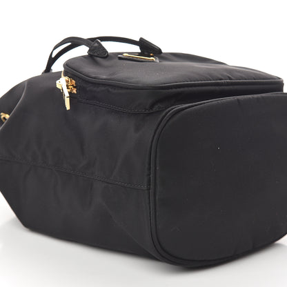 Prada Saffiano Tessuto Nylon Mini Bucket Crossbody Bag Black 7 of 8
