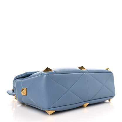 Valentino Garavani Nappa Large Roman Stud Shoulder Bag Niagara 4 of 8