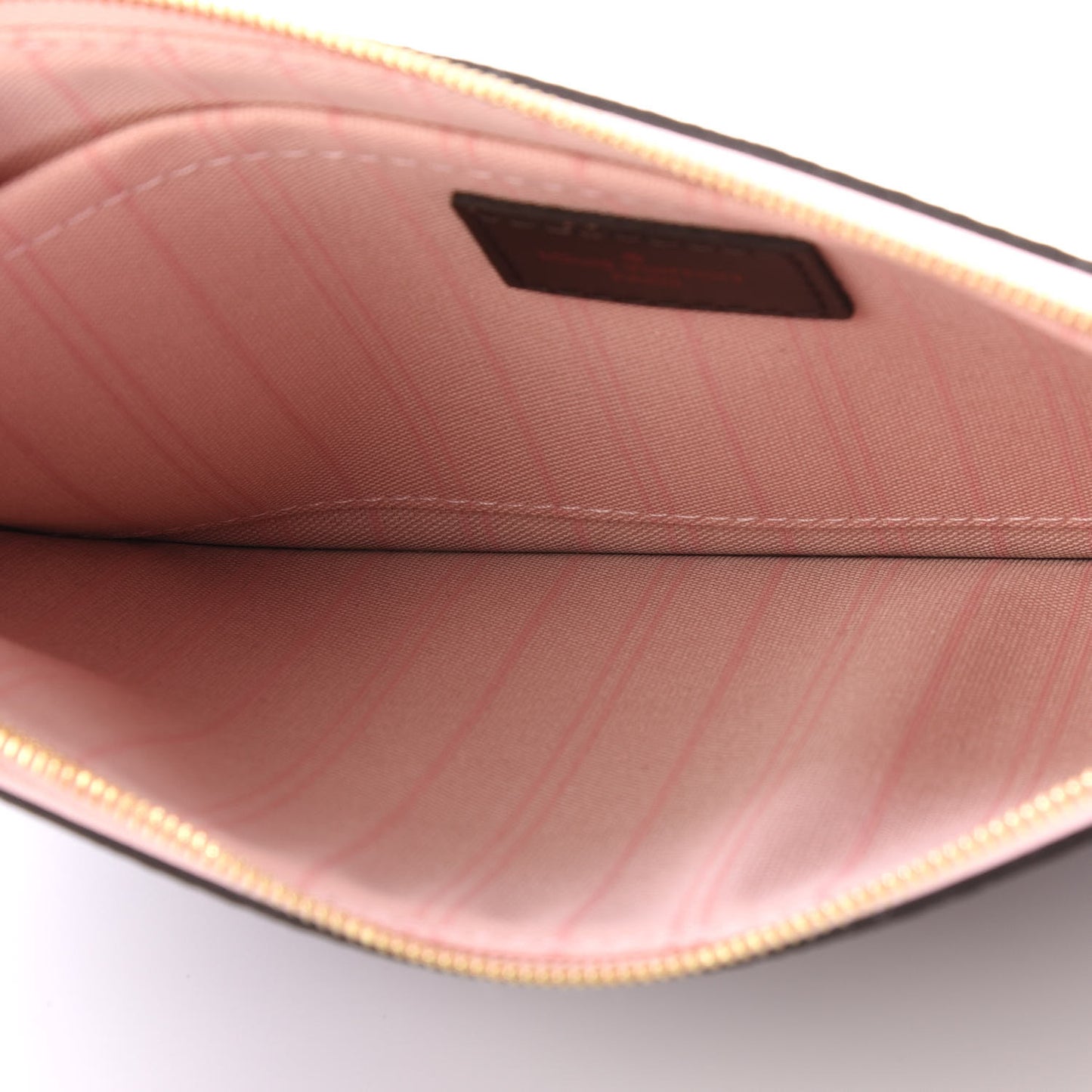 Damier Ebene Neverfull MM GM Pochette Rose Ballerine