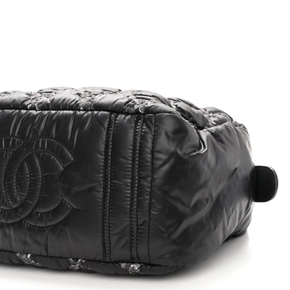 Chanel Nylon Quilted Tweed Stitch Bubble Camera Case Black 10 of 10
