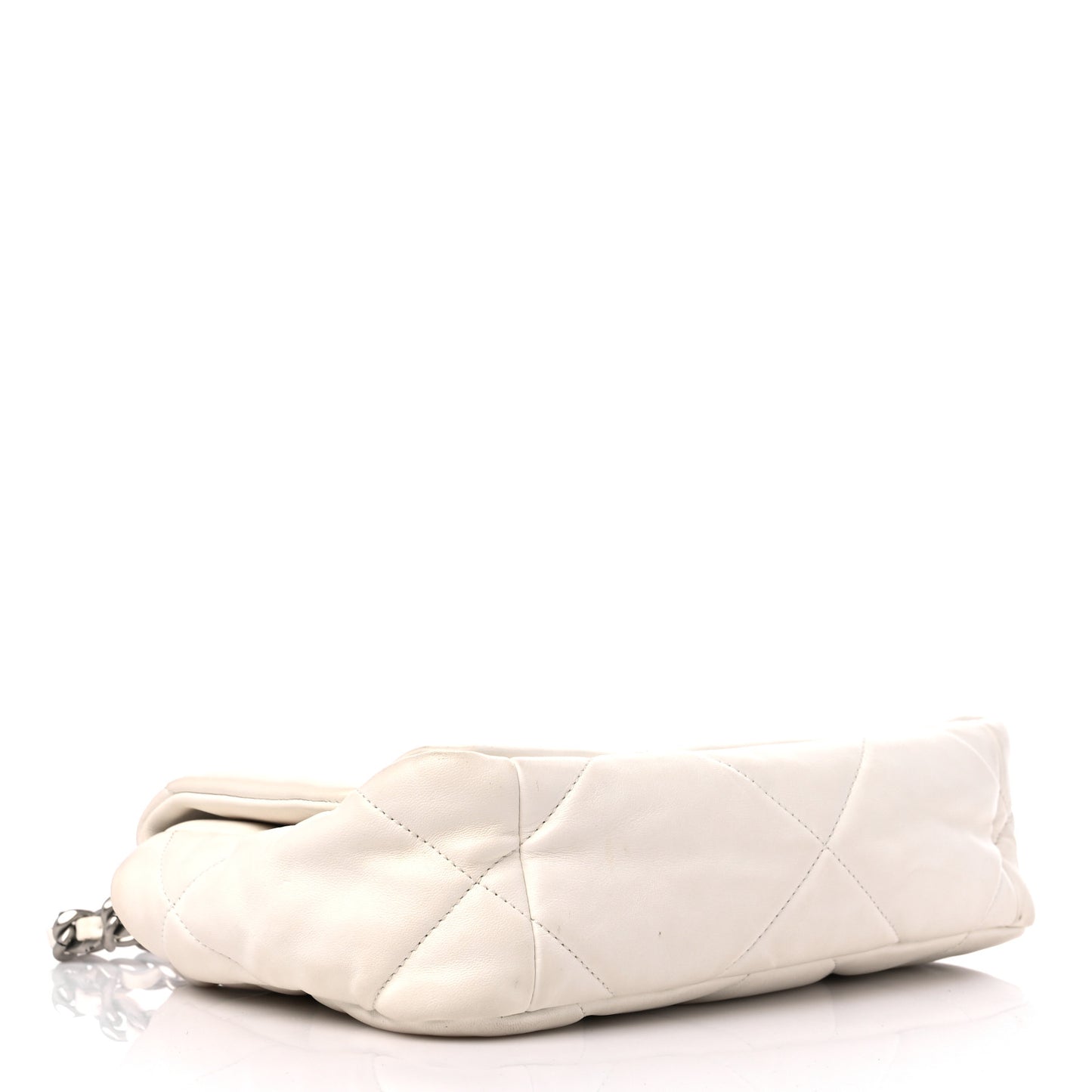 Lambskin Quilted Medium Chanel 19 Flap White