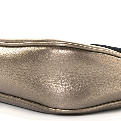 Gucci Metallic Pebbled Calfskin Medium Soho Flap Crossbody Golden Beige 9 of 9