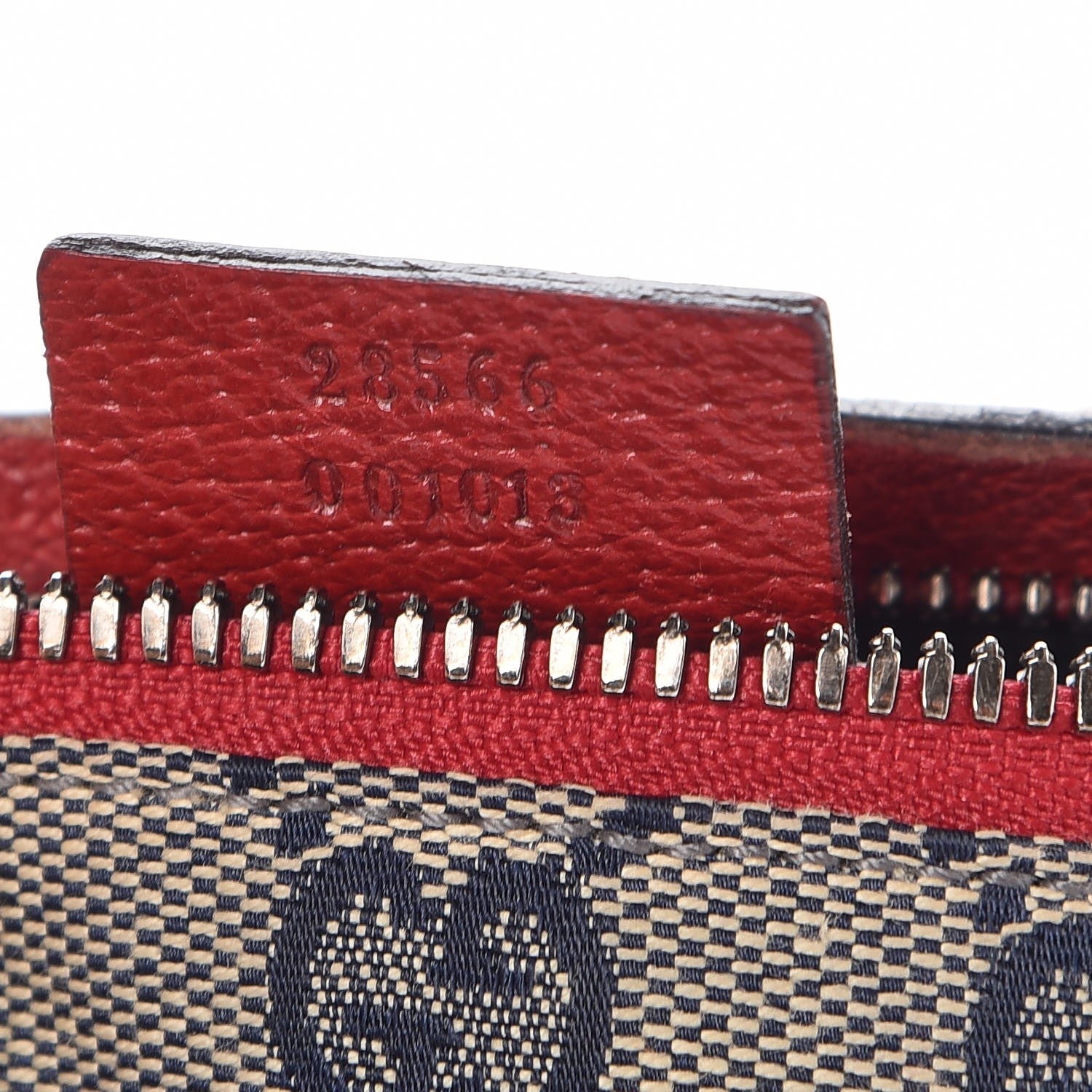 Gucci GG Monogram Web Double Pocket Belt Bag Navy Red 9 of 10