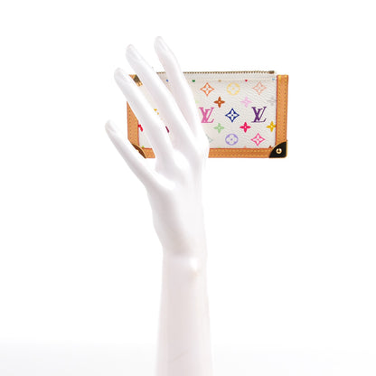 Louis Vuitton Monogram Multicolor Key Pouch White 2 of 8