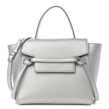 Celine Laminated Calfskin Nano Belt Bag Silver 1 of 13
