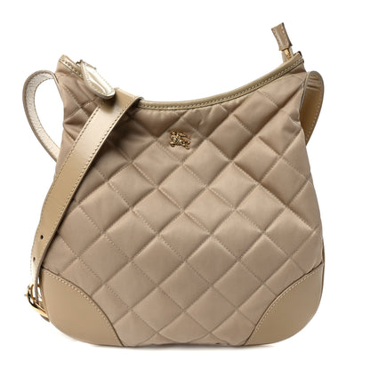 Burberry Patent Nylon Quilted Hoxton Bag Beige 1 of 9