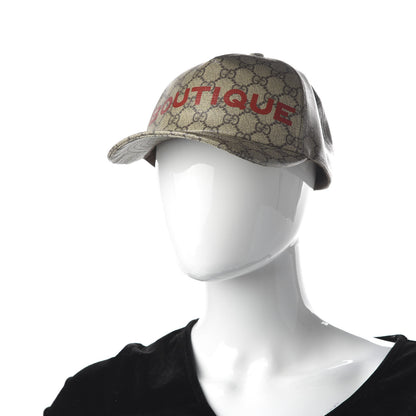 Gucci GG Supreme Monogram Boutique Print Baseball Hat M Beige 2 of 9