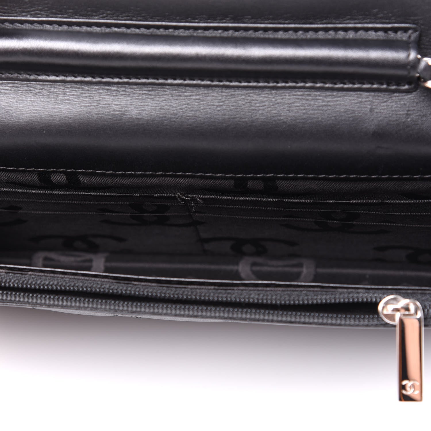 Chanel Calfskin Quilted Cambon Wallet On Chain WOC Black 4 of 8