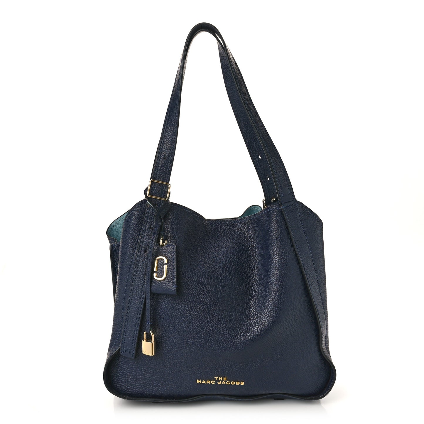 Grained Calfskin The Director Tote Blue Navy