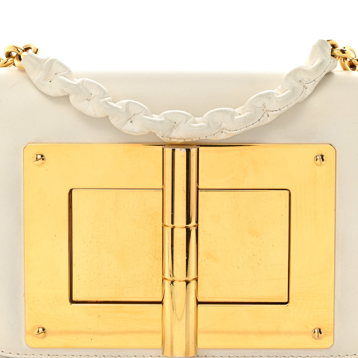 Tom Ford Calfskin Small Natalia Chain Bag White 8 of 11