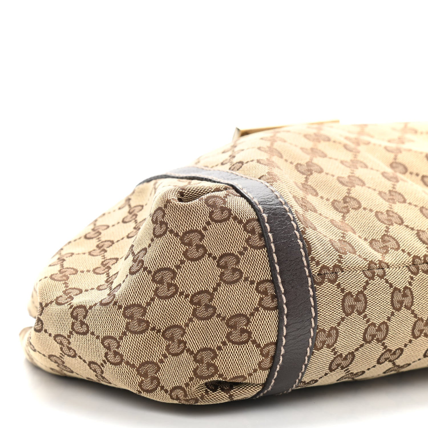 Gucci Monogram Medium New Ladies Web Tote Dark Brown 5 of 14