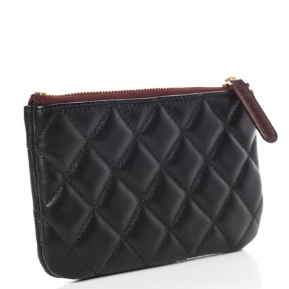 Chanel Lambskin Quilted Small Cosmetic Case Black 3 of 10