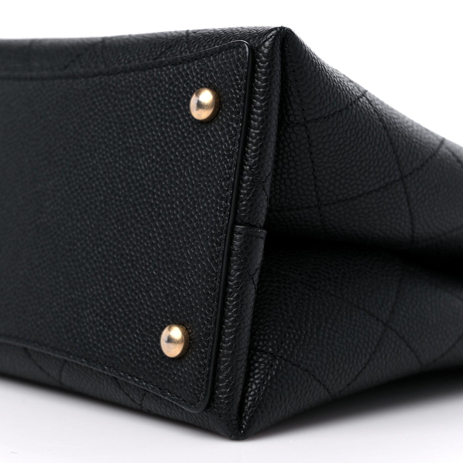 Chanel Grained Calfskin Stitched Small Drawstring Bag Black 9 of 10