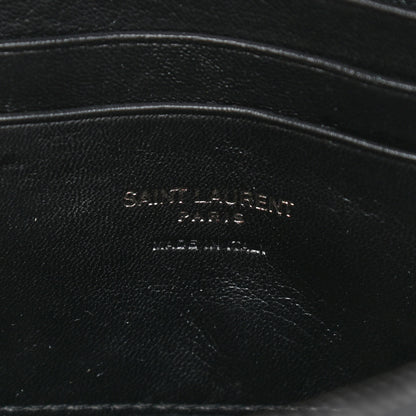 Saint Laurent Grain De Poudre Matelasse Monogram Mini Lou Camera Bag Black 6 of 9