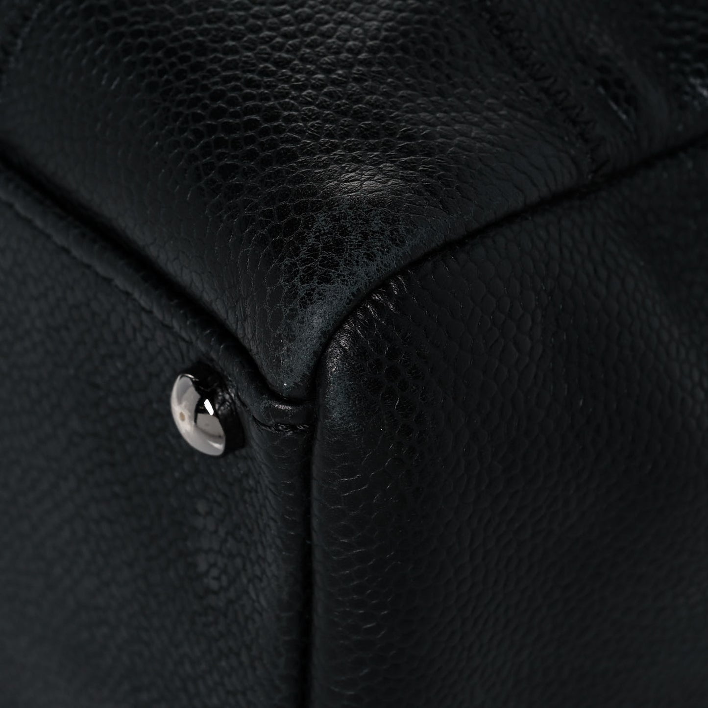 Caviar Square Stitched Tote Black