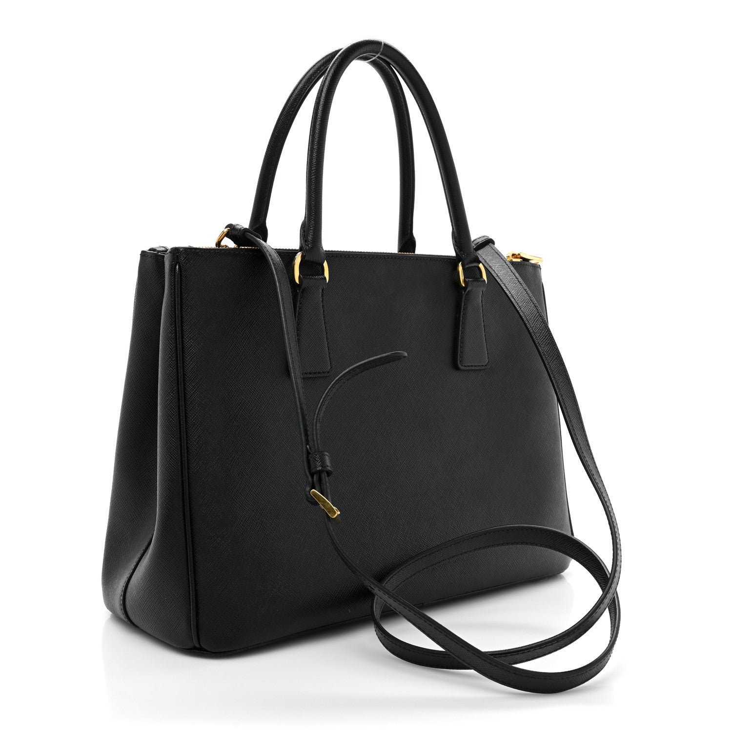 Prada Saffiano Medium Galleria Double Zip Tote Black 3 of 22