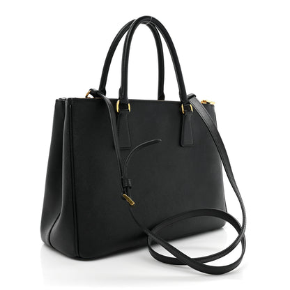 Prada Saffiano Medium Galleria Double Zip Tote Black 3 of 22