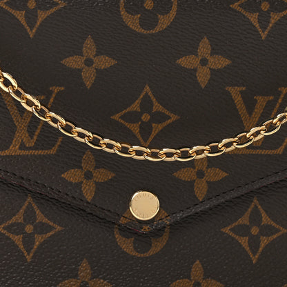 Louis Vuitton Monogram Pochette Felicie Chain Wallet Fuchsia 8 of 13