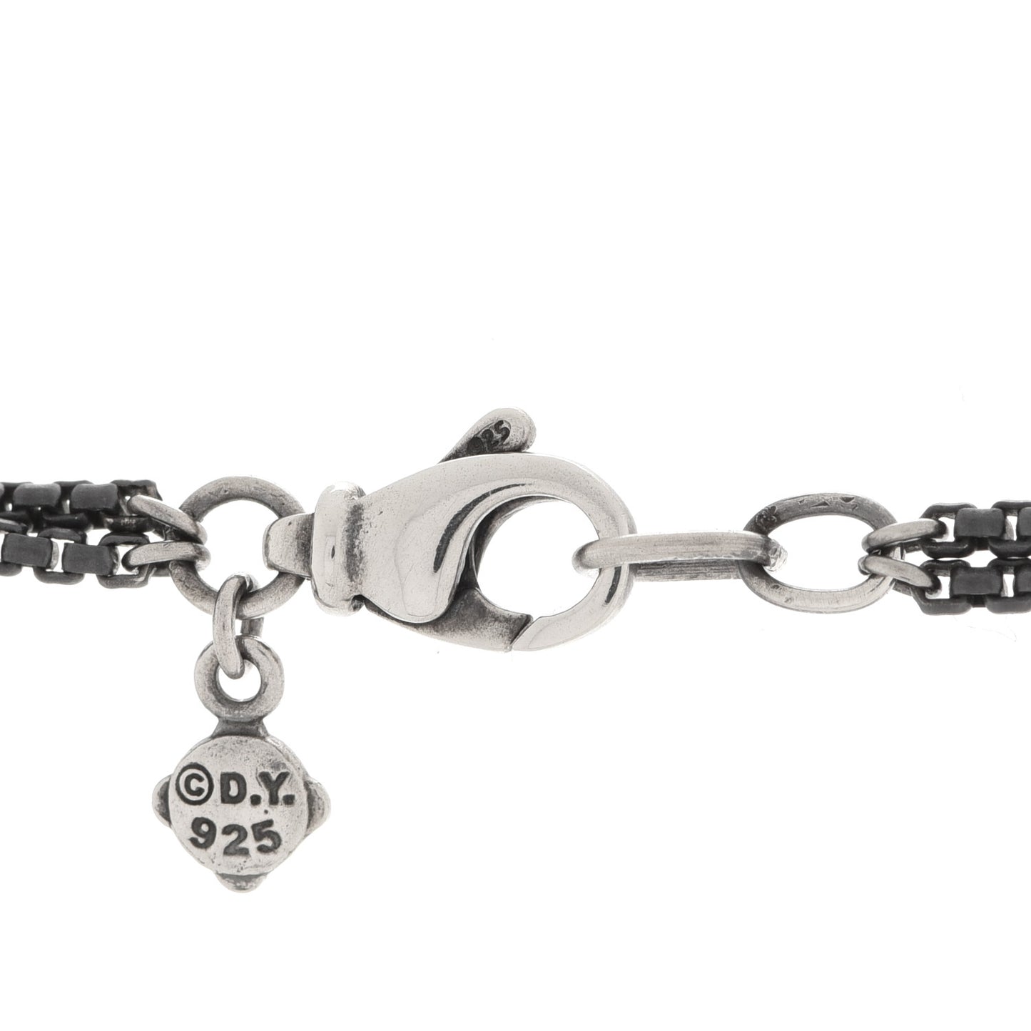 Sterling Silver Diamond Midnight Melange Oval Pendant Necklace