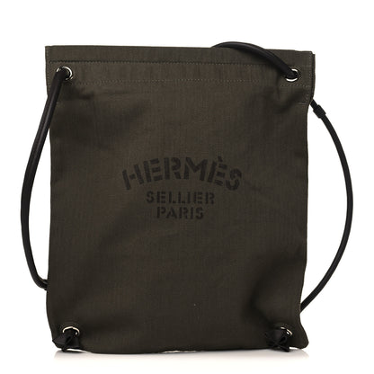 Hermes Herringbone Canvas Swift Maline Bag Kaki Ebene 1 of 8