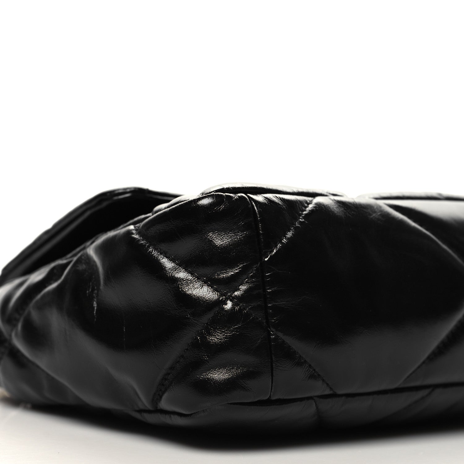 Chanel Shiny Crumpled Calfskin Quilted Medium Chanel 19 Flap Black 9 of 11