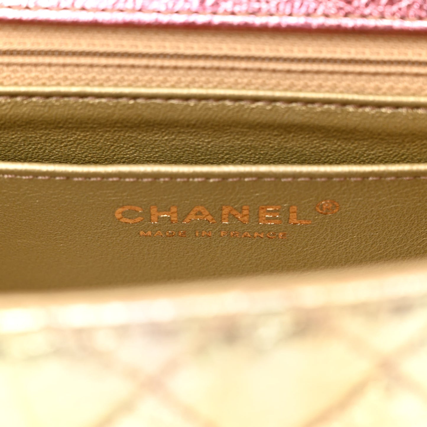 Metallic Goatskin Quilted Mini 2.55 Reissue Flap Multicolor