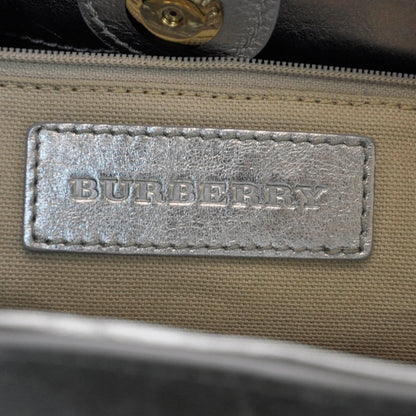 Burberry Haymarket Check Sliced Satchel Metallic 7 of 9
