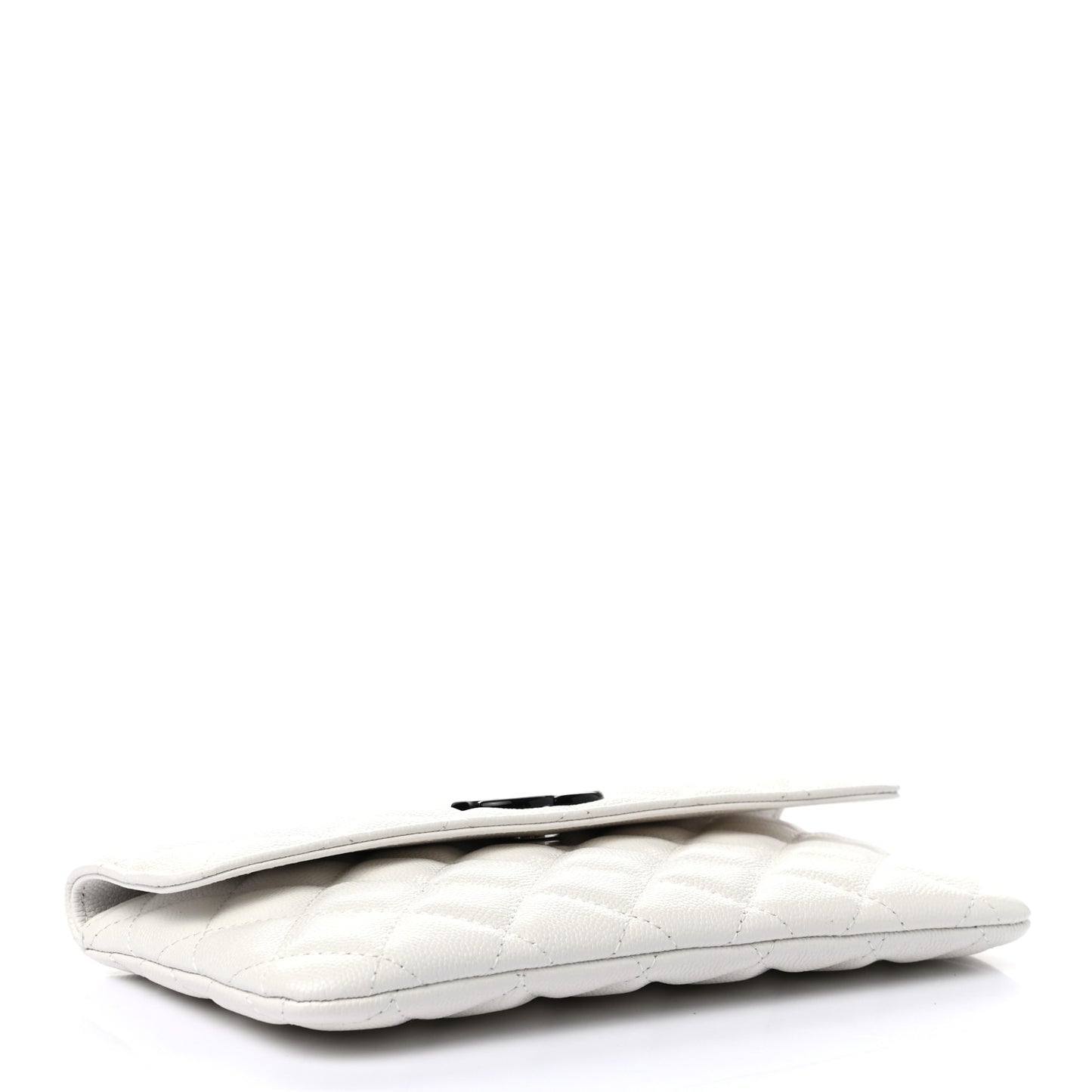 Caviar Quilted My Everything Flap Pouch White