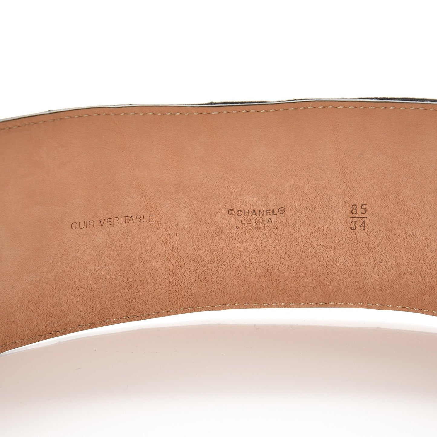 Lambskin Quilted Chocolate Bar Belt 85 34 Black