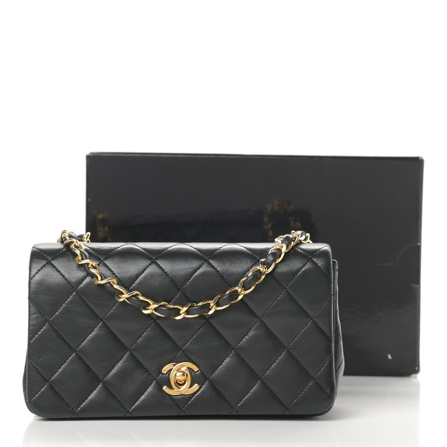 Chanel Lambskin Quilted Mini Flap Black 15 of 15