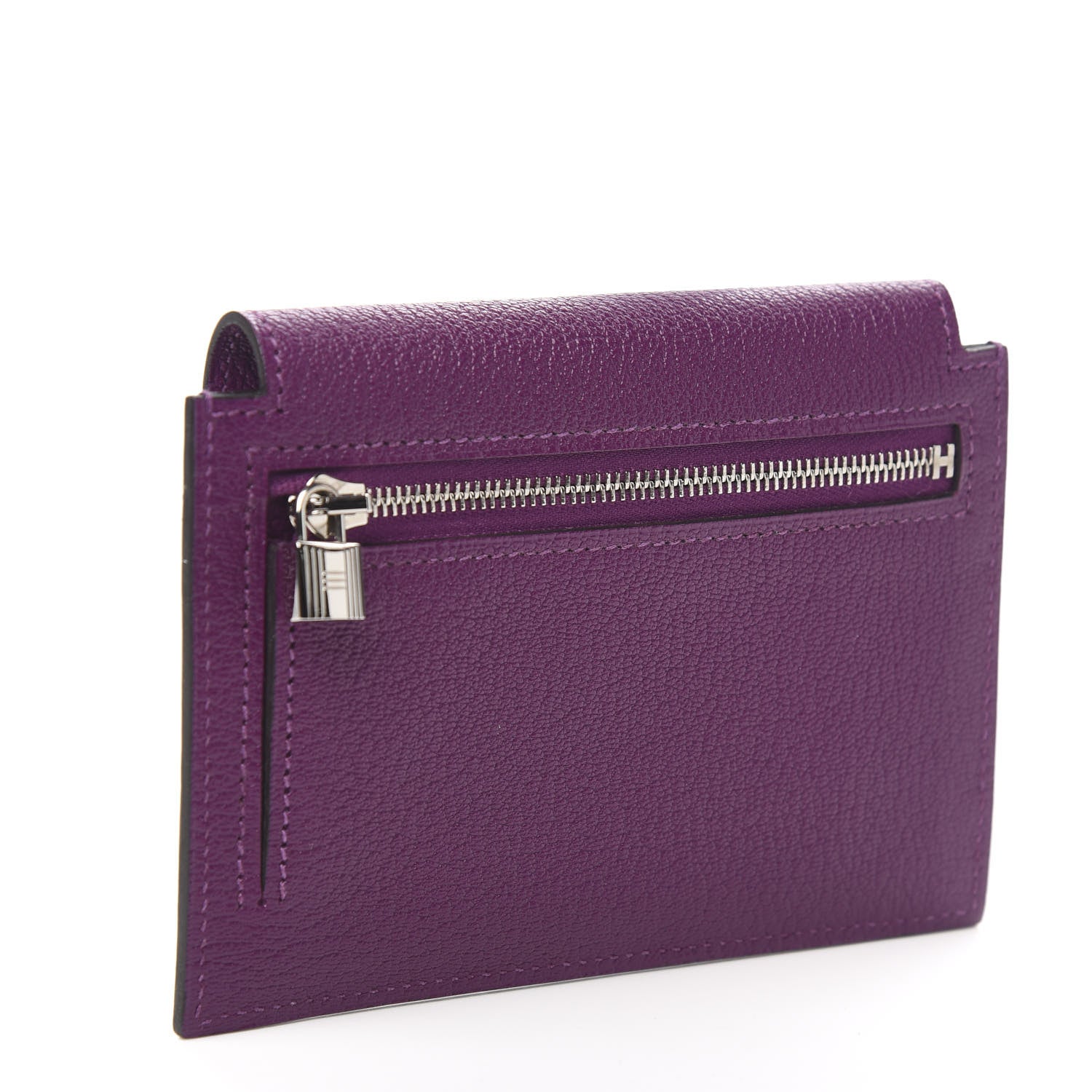 Hermes Chevre Mysore Kelly Pocket Compact Wallet Anemone 2 of 7