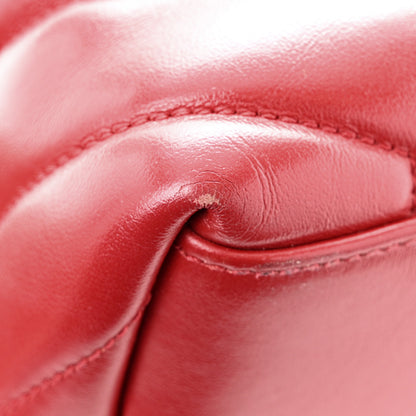 Saint Laurent Calfskin Y Quilted Monogram Medium Loulou Chain Satchel Rouge Eros 14 of 16