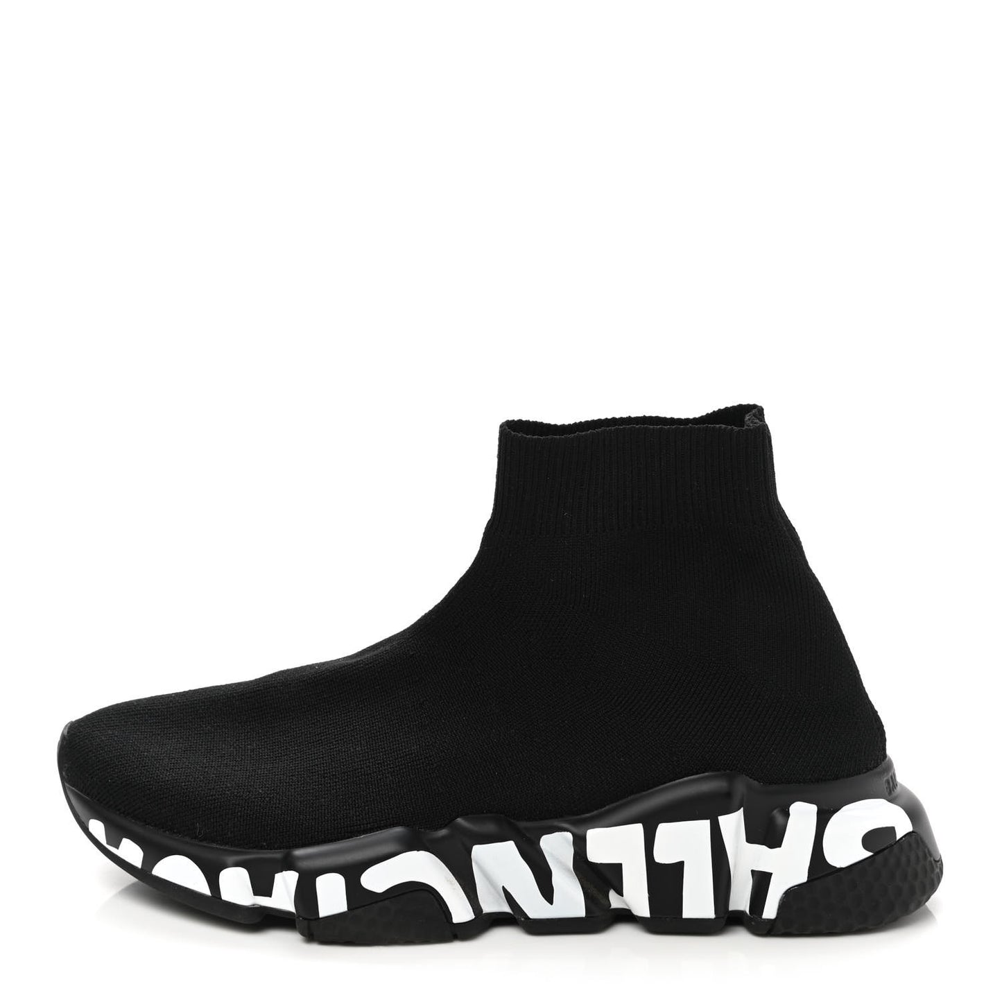 Neoprene Knit Womens Speed Graffiti Sneakers 36 Black White