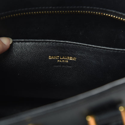 Saint Laurent Calfskin Monogram Baby Cabas Black 6 of 13
