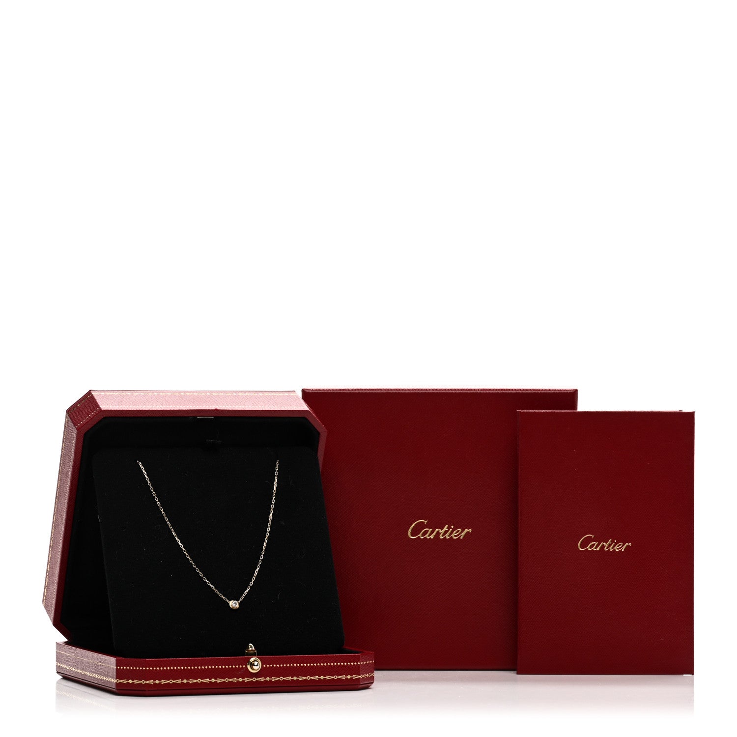 Cartier 18K Yellow Gold Diamond SM D'Amour Pendant Necklace 5 of 5