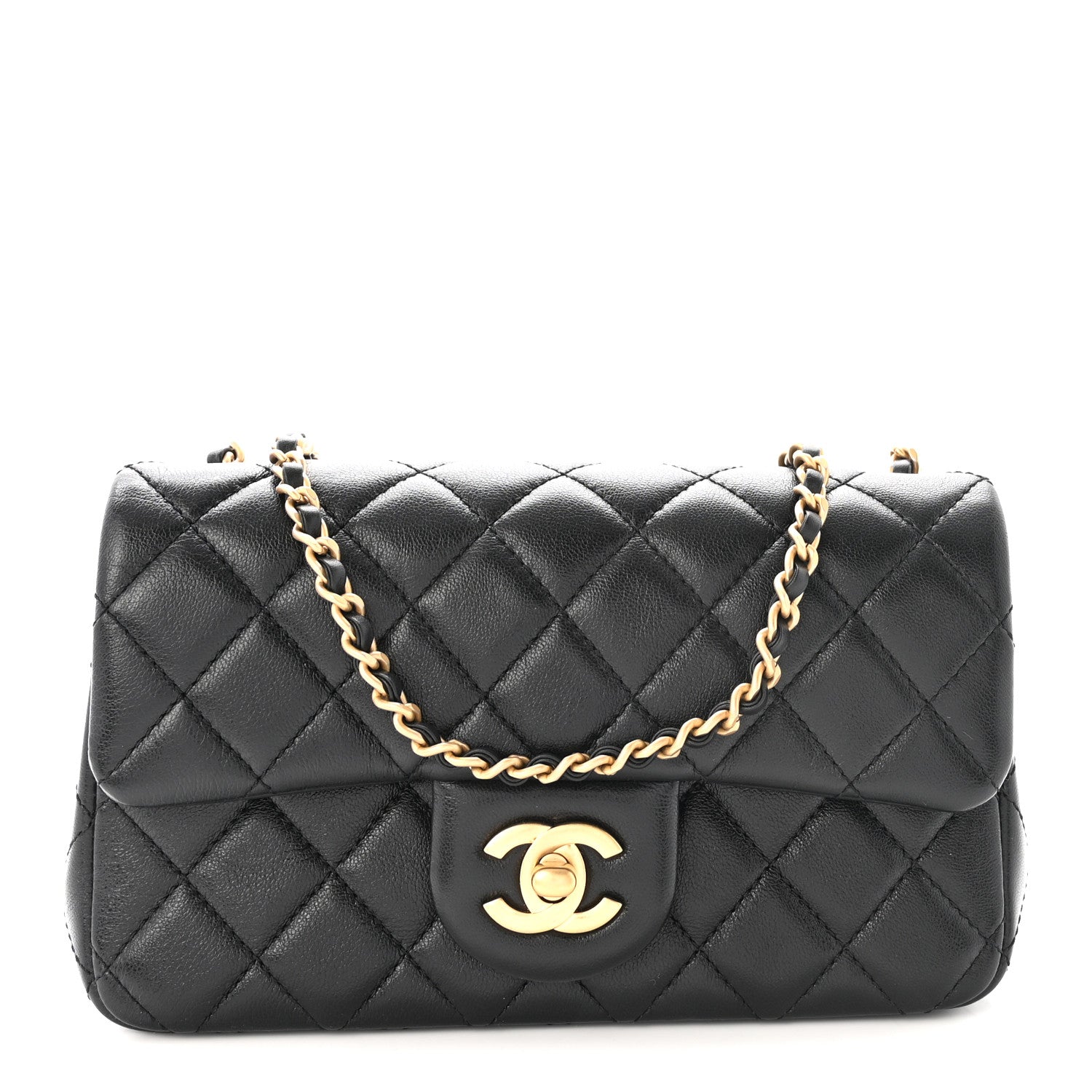 Chanel Lambskin Quilted Mini Rectangular Pearl Crush Flap Black 1 of 10